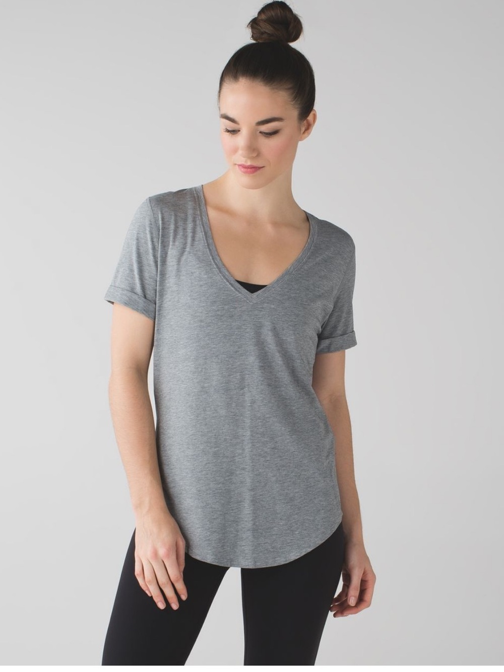 Lululemon Love Tee Pima Cotton Short Sleeve T-Shirt Heathered Gray